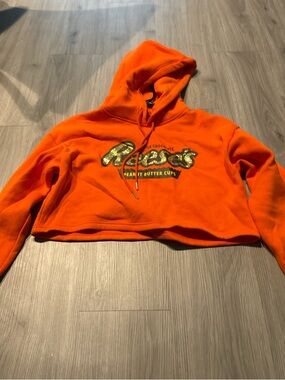 Reese's Orange Cropped Hoodie